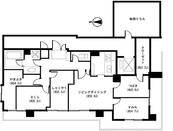 シェハウス はなまち渋谷-間取り図